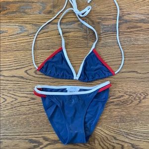 Parah girl’s triangle bikini Italy 2 piece XS navy